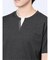 メランジジャージー フェイクキーネック半袖Tシャツ