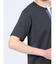 メランジジャージー フェイクキーネック半袖Tシャツ