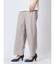 ストレッチ ボタン付き ワイドパンツ