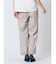 ストレッチ ボタン付き ワイドパンツ