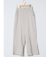 ストレッチ ボタン付き ワイドパンツ