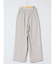 ストレッチ ボタン付き ワイドパンツ