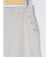 ストレッチ ボタン付き ワイドパンツ