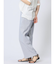 ストレッチ ボタン付き ワイドパンツ