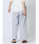 ストレッチ ボタン付き ワイドパンツ