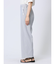 ストレッチ ボタン付き ワイドパンツ