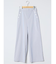 ストレッチ ボタン付き ワイドパンツ
