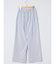 ストレッチ ボタン付き ワイドパンツ