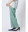 ストレッチ ボタン付き ワイドパンツ