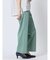 ストレッチ ボタン付き ワイドパンツ