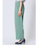ストレッチ ボタン付き ワイドパンツ
