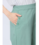 ストレッチ ボタン付き ワイドパンツ