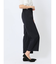 ストレッチ ボタン付き ワイドパンツ