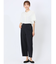 ストレッチ ボタン付き ワイドパンツ