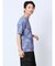 エンボスワッフル リーフ柄クルーネック半袖Tシャツ