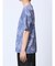 エンボスワッフル リーフ柄クルーネック半袖Tシャツ