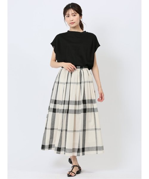 チャームベリーチック/CHRM BERRY TIC ビッグチェック ガーゼギャザー