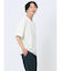 千鳥ジャガード フェイクVネック半袖Tシャツ