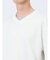 千鳥ジャガード フェイクVネック半袖Tシャツ