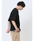 千鳥ジャガード フェイクVネック半袖Tシャツ