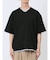 千鳥ジャガード フェイクVネック半袖Tシャツ