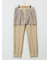 ストレッチウォッシャブル テーパードパンツ キャメル(セットアップ可能)