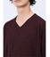 リンクスアーガイル フェイクVネック長袖Tシャツ