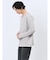 メランジジャガード フェイクVネック長袖Tシャツ