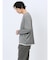 メランジジャガード フェイクVネック長袖Tシャツ
