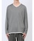メランジジャガード フェイクVネック長袖Tシャツ