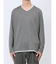 メランジジャガード フェイクVネック長袖Tシャツ