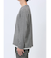 メランジジャガード フェイクVネック長袖Tシャツ
