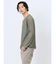 鹿の子ジャガード フェイクVネック長袖Tシャツ