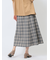 ボタンデザイン チェック柄フレアースカート