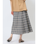 ボタンデザイン チェック柄フレアースカート