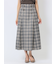 ボタンデザイン チェック柄フレアースカート