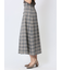 ボタンデザイン チェック柄フレアースカート