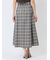 ボタンデザイン チェック柄フレアースカート