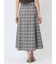 ボタンデザイン チェック柄フレアースカート