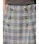 ボタンデザイン チェック柄フレアースカート