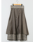 ボタンデザイン チェック柄フレアースカート