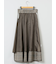 ボタンデザイン チェック柄フレアースカート