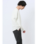 ジオメトリックジャガード フェイクVネック長袖Tシャツ