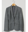 ポンチ 1ボタンジャケット チェックグレー(セットアップ可能)