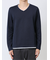 ヘリンボンジャガード フェイクVネック長袖Tシャツ
