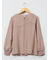 裏起毛タック 長袖プルオーバーブラウス