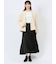 裾プリーツ ロングスカート サテン