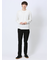 クロスストレッチ スリムパンツ ピンヘッド黒