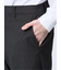 ストレッチ スリムフィット ノータックスラックス デニム風黒(セットアップ可能)