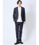 ストレッチ スリムフィット ノータックスラックス デニム風紺(セットアップ可能)